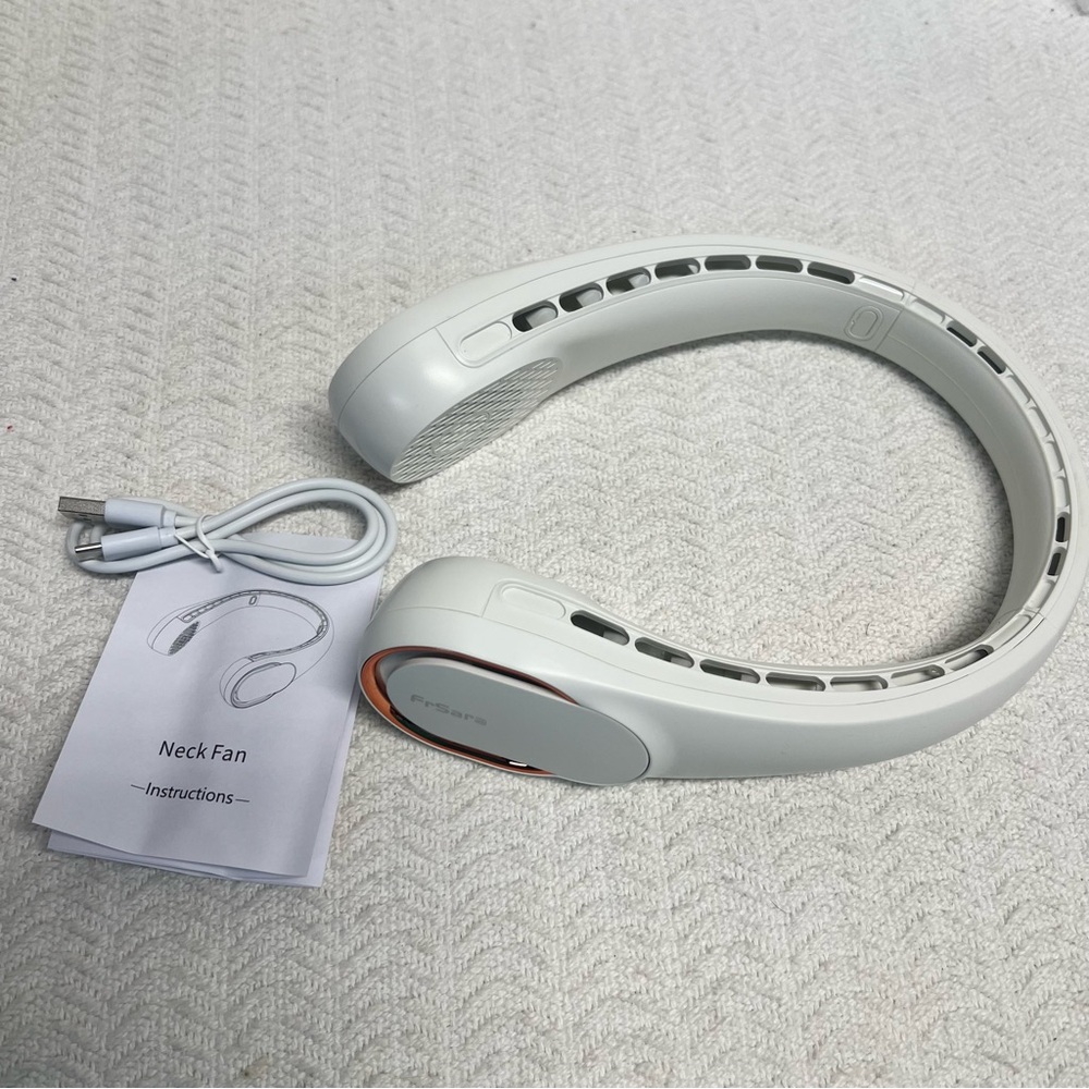 frsara / white bladeless neck fan plus